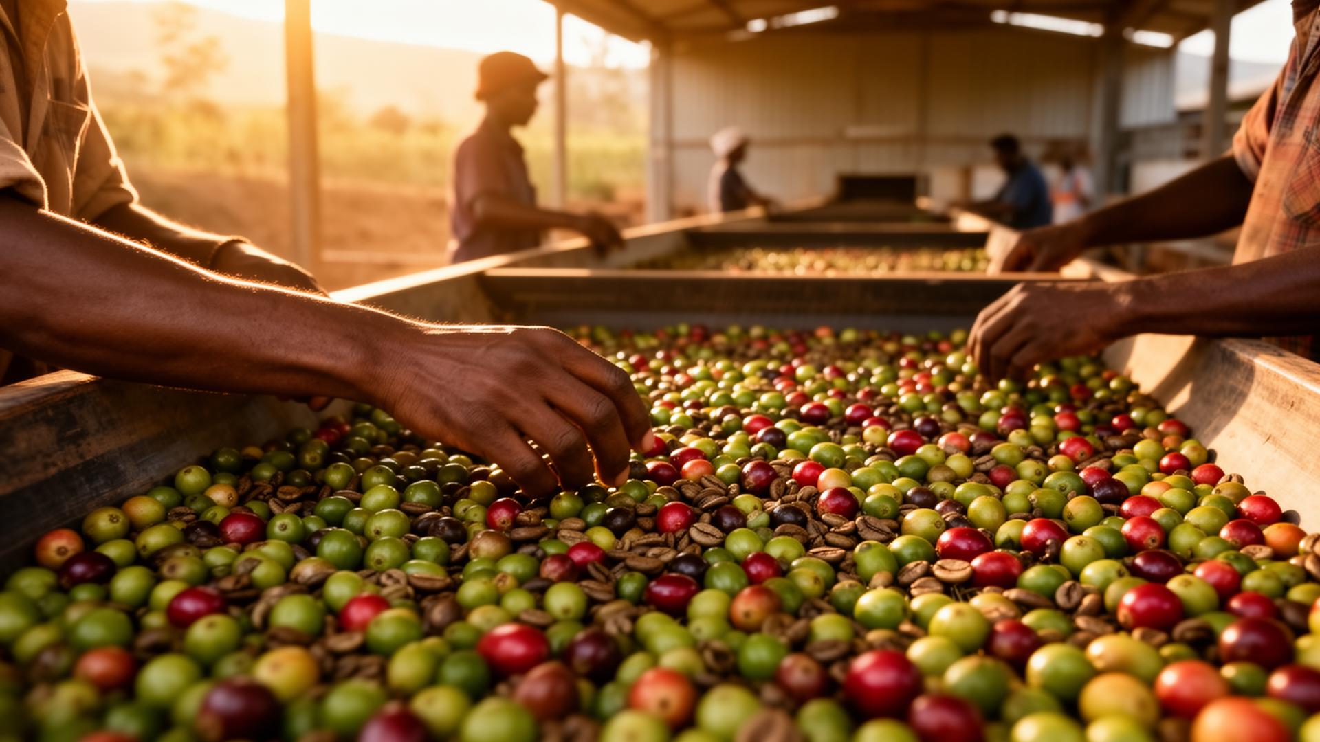 Ethiopian coffee washing station, Yirgacheffe